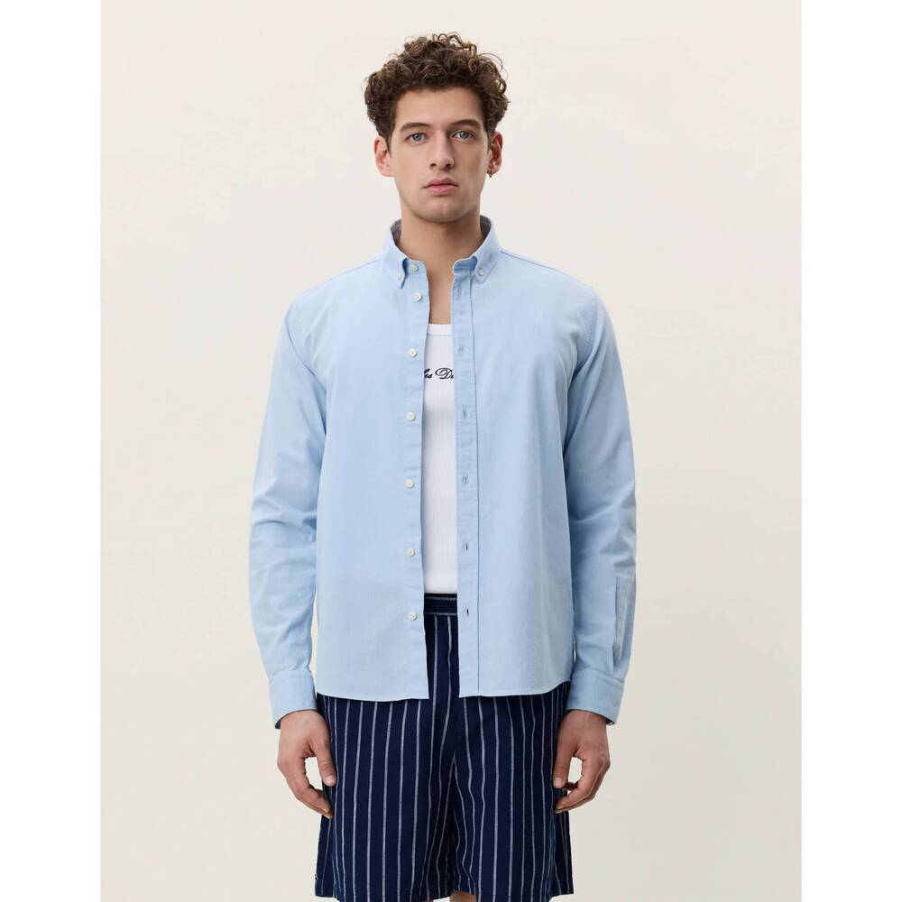 NEW LES DEUX cotton linen shirt in sky